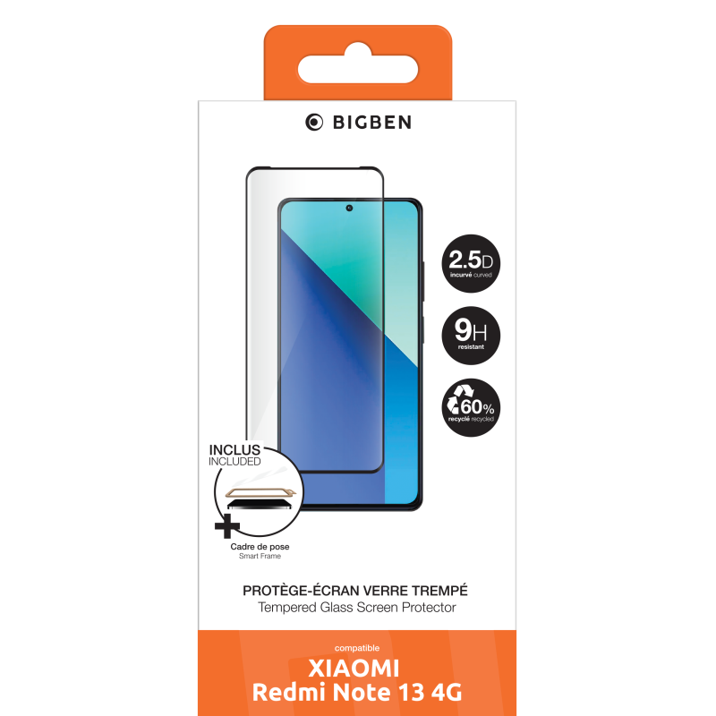 Protège écran 2.5D en Verre trempé pour Xiaomi Redmi Note 13 4G + SmartFrame? Bigben