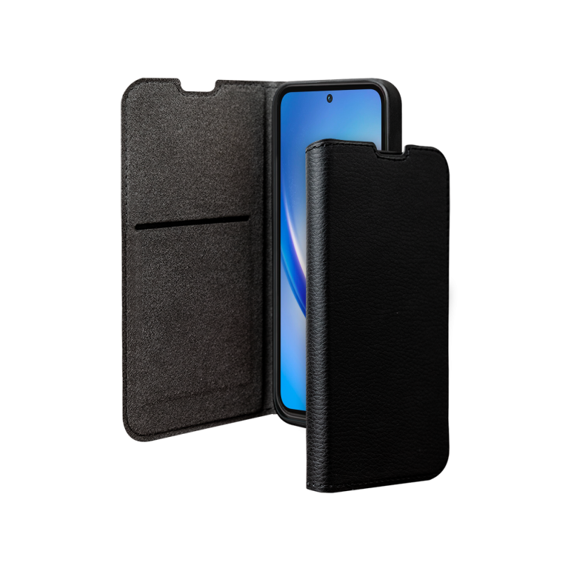 Etui Folio Wallet Samsung Galaxy A35 Support vidéo Noir - 65% Plastique recyclé Certifié GRS Bigben