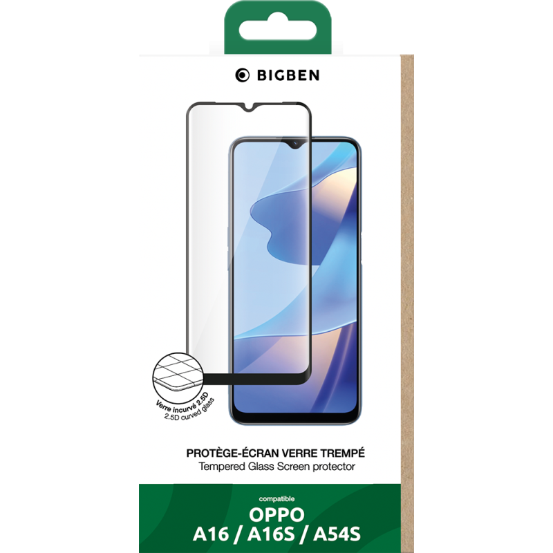Protège écran 2.5D Oppo A16 / A16S / A54S Bigben