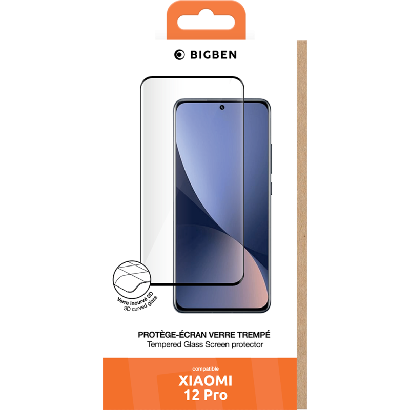 Protège écran 3D Xiaomi 12 Pro Bigben