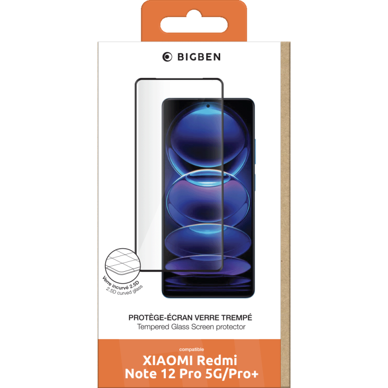 Protège écran 2.5D Xiaomi Redmi Note 12 Pro / 12 Pro+ Bigben