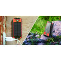 Powerbank Solaire 10000 mAh USB 2A+C Orange/Noir - Equipé d'une lampe torche, d'une dragonne et d'une boussole Bigben