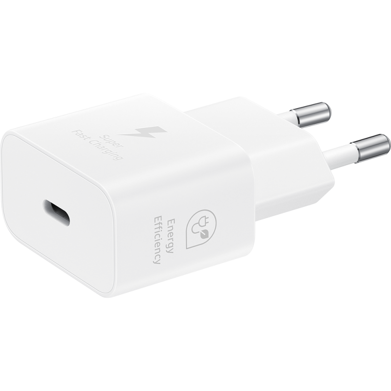 Chargeur maison USB C PD 25W GaN 20% de matériaux recyclés sans câble - Blanc - Samsung