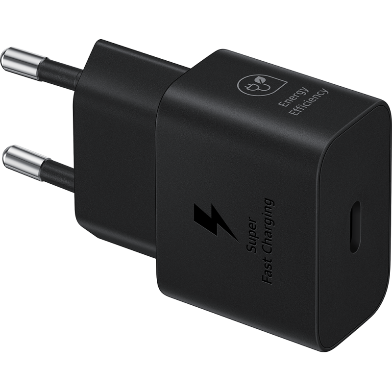 Chargeur maison USB C 25W GaN 20% de matériaux recyclés sans câble - Noir - Samsung
