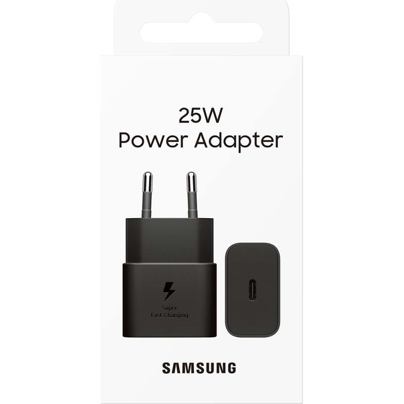 Chargeur maison USB C 25W GaN 20% de matériaux recyclés sans câble - Noir - Samsung