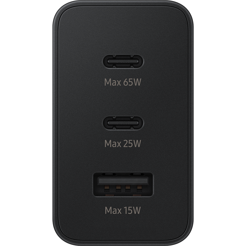 Triple Chargeur maison USB A+C+C PD 65W (35W+25W+5W) Power Delivery - Noir - Samsung
