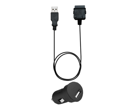 Chargeur voiture Noir USB A 1A + Câble USB A/30 PINS - Bigben