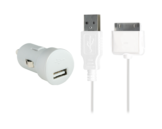 Chargeur voiture Blanc USB...