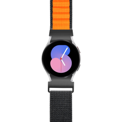 Bracelet boucle alpine orange et noir pour Samsung Galaxy Watch 4, 5 et 6 - Bigben