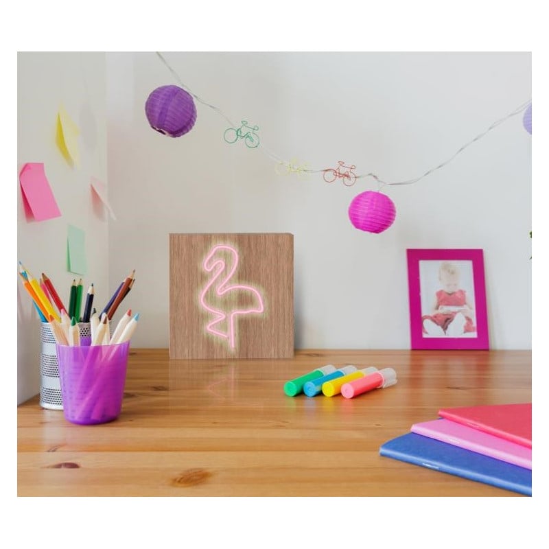 Enceinte Bluetooth® Néon Lumineuse S Flamingo ColorLight