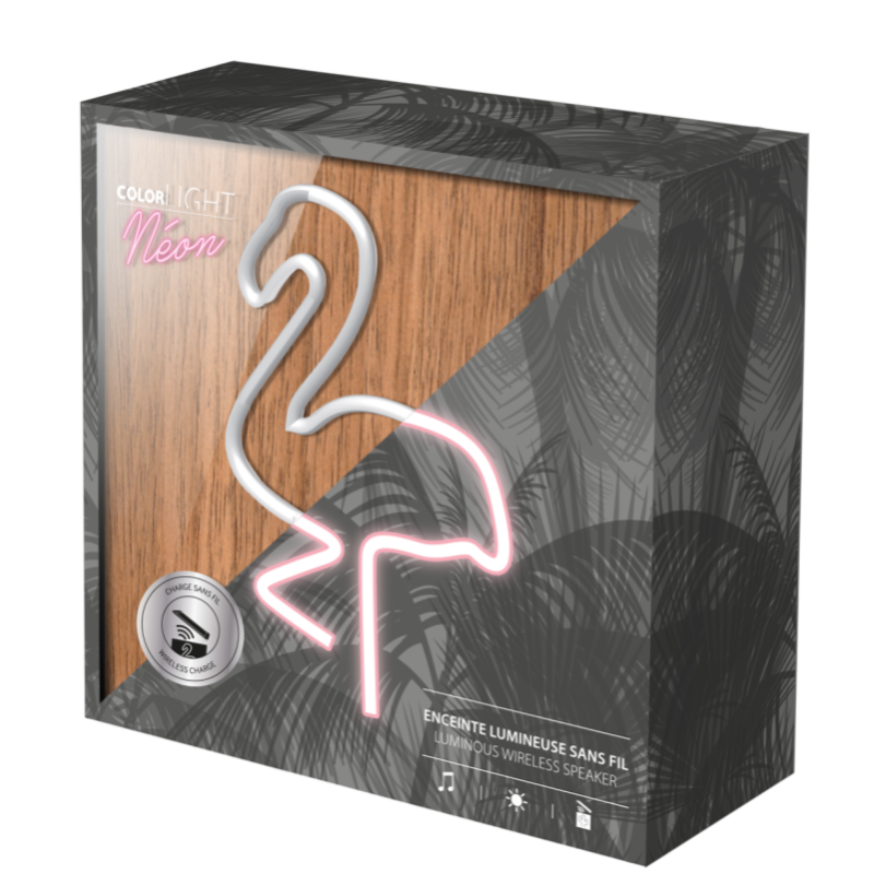 Enceinte Bluetooth® Néon Lumineuse S Flamingo ColorLight