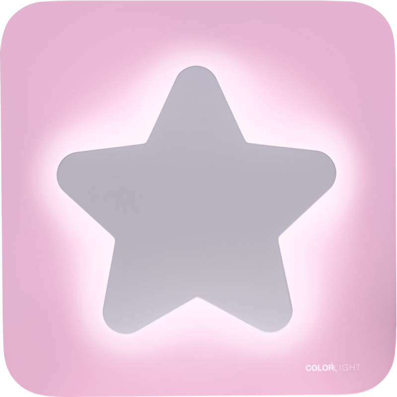 Enceinte Bluetooth® Néon Lumineuse M + Veilleuse Etoile Rose ColorLight