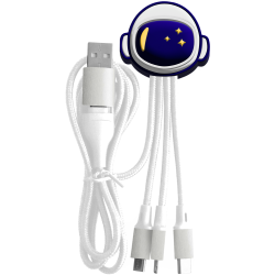 Câble 5 en 1 Andy XXL USB A+C/micro USB & USB C & Lightning 1m Astro Yello Koko