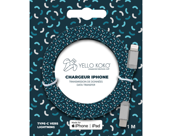 Câble Plat USB C/Lightning...