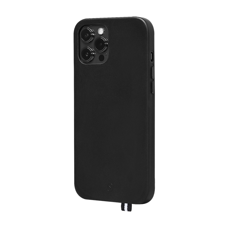 Coque pour iPhone 12 / 12 Pro Elysée en Cuir full covering Noire Artefakt