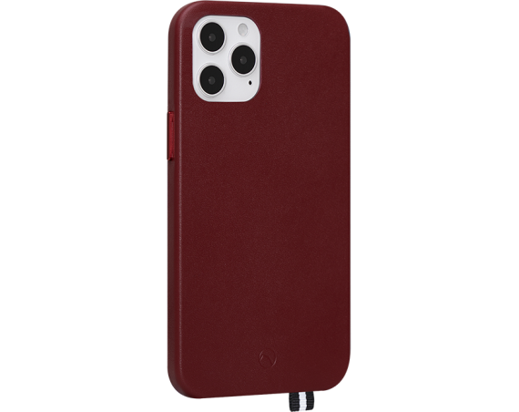 Coque pour iPhone 12 / 12 Pro Elysée en Cuir full covering Bordeaux Artefakt