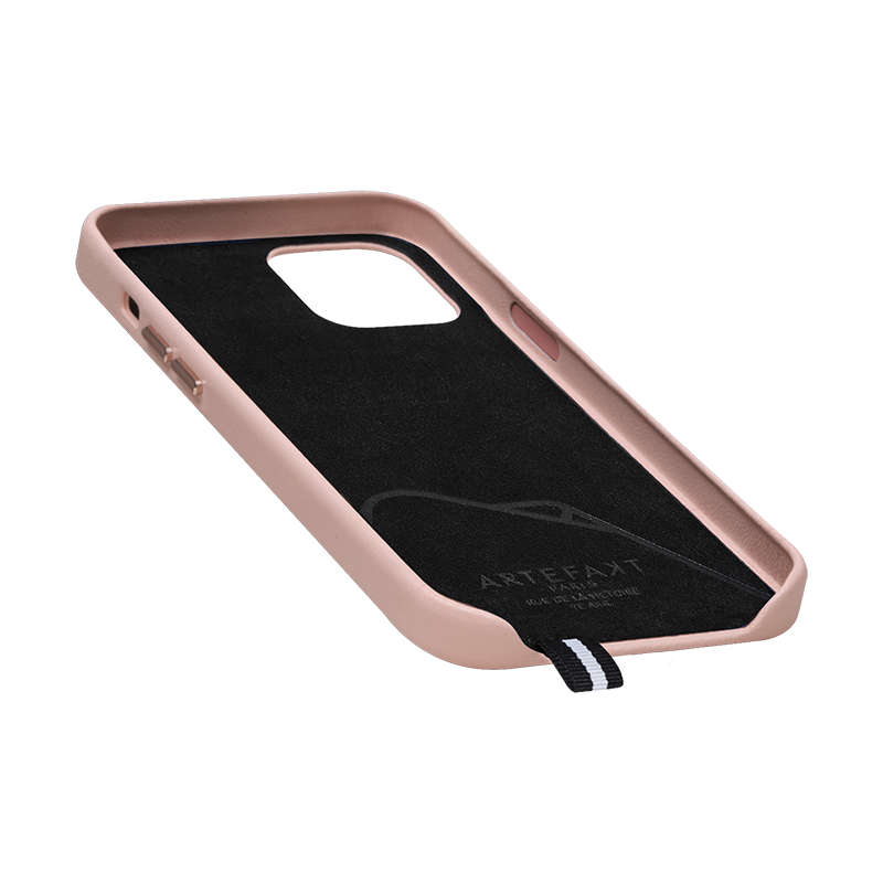 Coque pour iPhone 12 Pro Max Elysée en Cuir Rose Artefakt