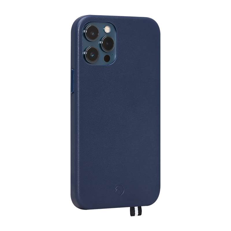 Coque pour iPhone 12 Pro Max Elysée en Cuir Bleue Nuit Artefakt