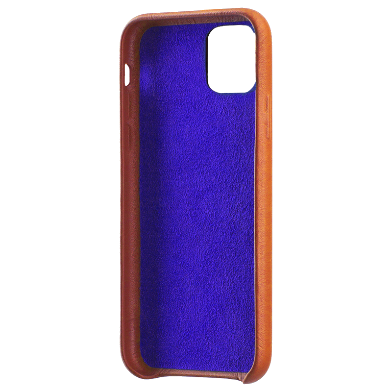 Coque pour iPhone 11 en Cuir Orange Beetlecase