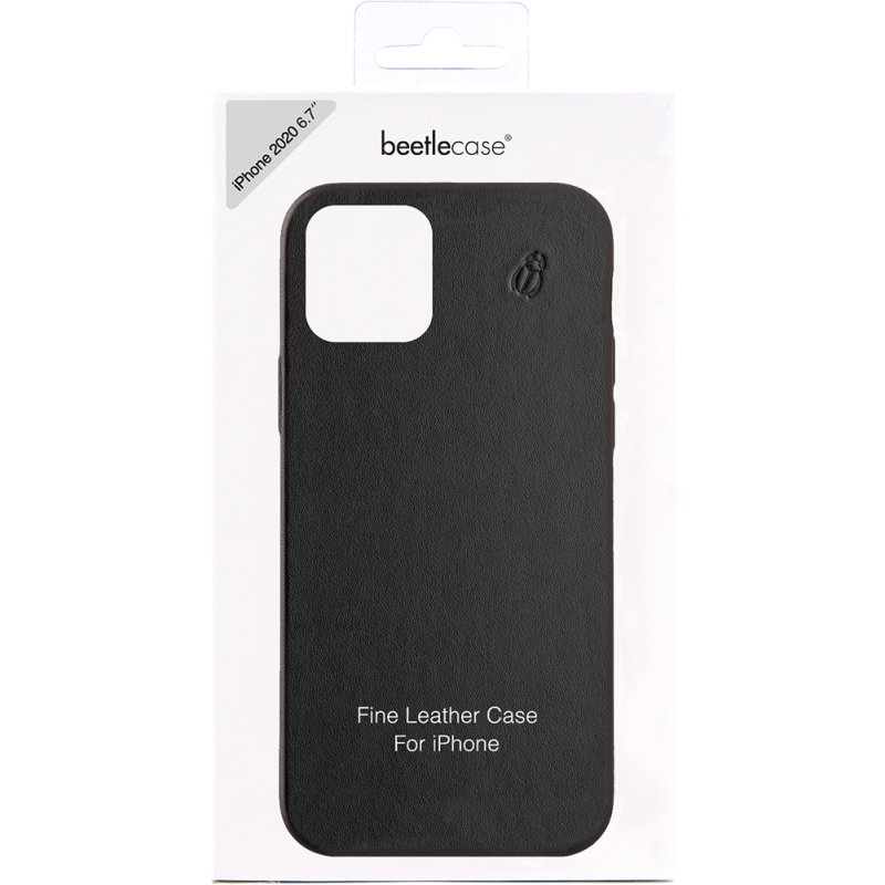 Coque pour iPhone 12 Pro Max en Cuir Noire Beetlecase