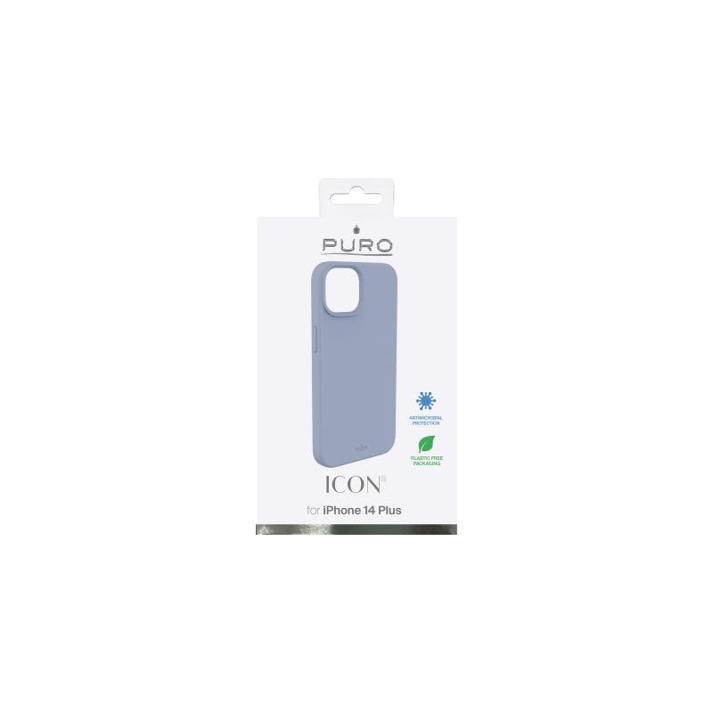 Coque iPhone 14 Plus Silicone Icon Bleue Puro